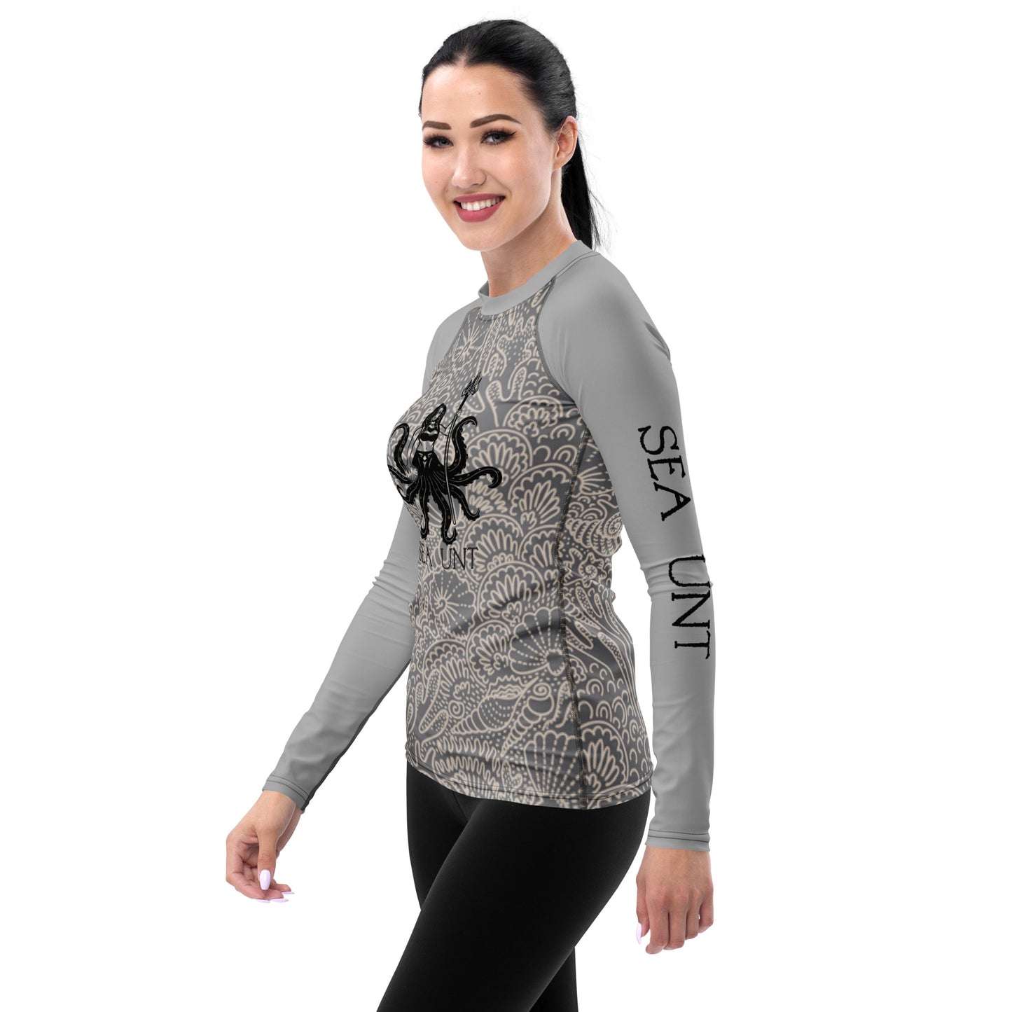 Women's Gray Ocean Rash Guard