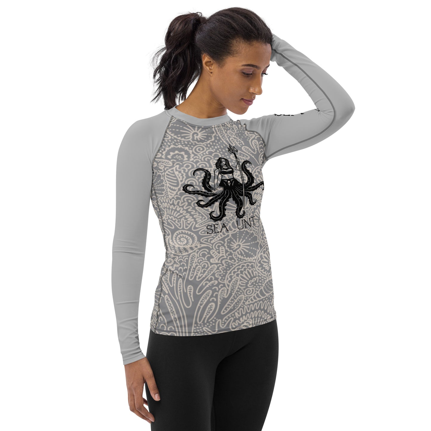 Women's Gray Ocean Rash Guard