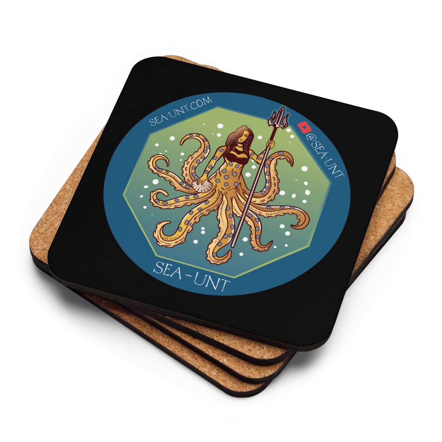 Sea UNT Cork-back coaster