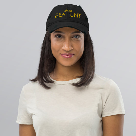 The Salty Sea UNT Hat: Not Your Dad's Dad Hat (Unless he's a Salty Sea UNT) Yellow Stitch