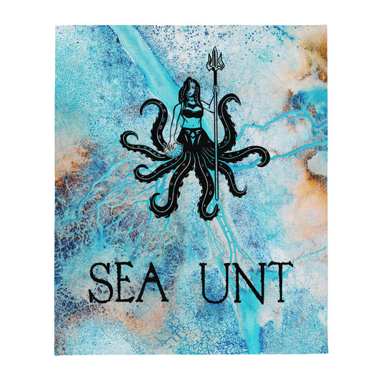 Salty Sea UNT Throw Blanket